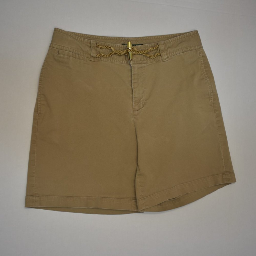 LAUREN RALPH LAUREN KHAKI WALKING SHORTS SZ 6